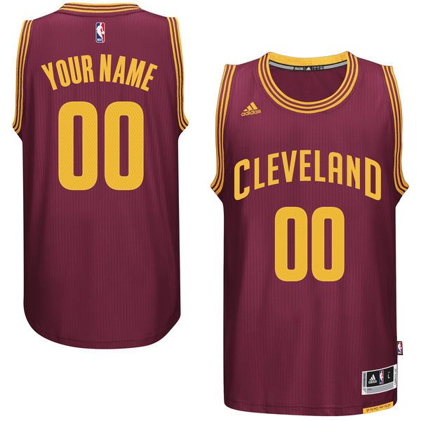 Men Cleveland Cavaliers Adidas Burgundy Custom Swingman Road NBA Jersey